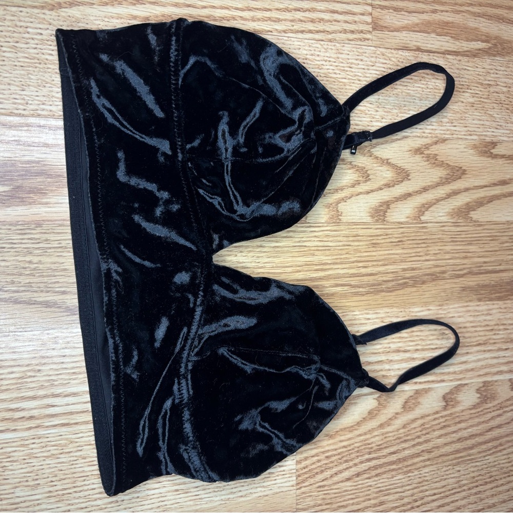 Xhilaration Black Velvet Bralette
